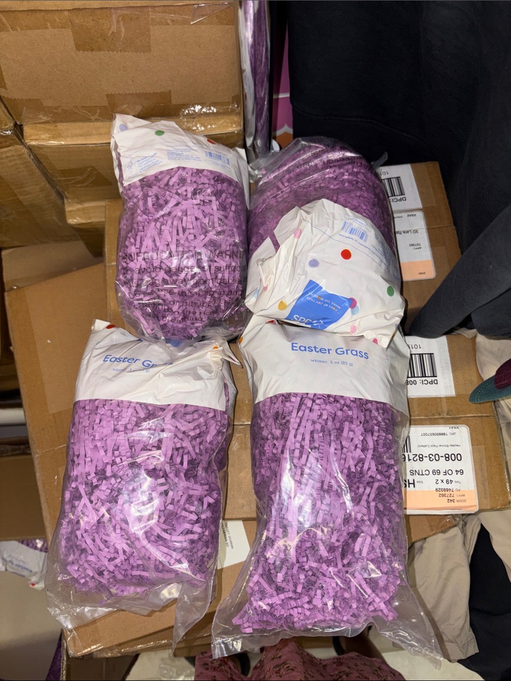 5/$10 Purple Easter Grass Decorative Shred Filler - Pack of 4